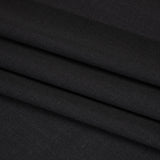 Stretch Wool Suiting - Heathered Black - Deadstock