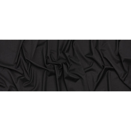 Stretch Wool Suiting - Heathered Black - Deadstock