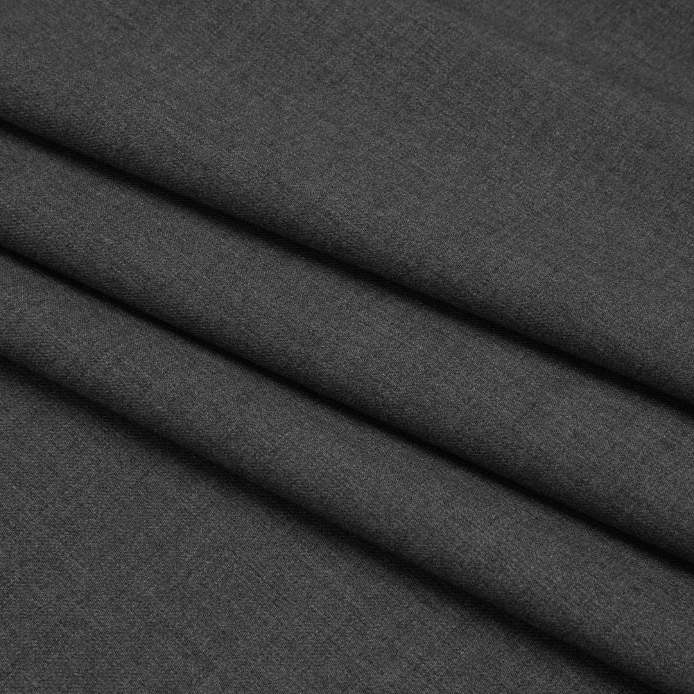 Wool Blend Twill Suiting - Heathered Cool Gray - Deadstock