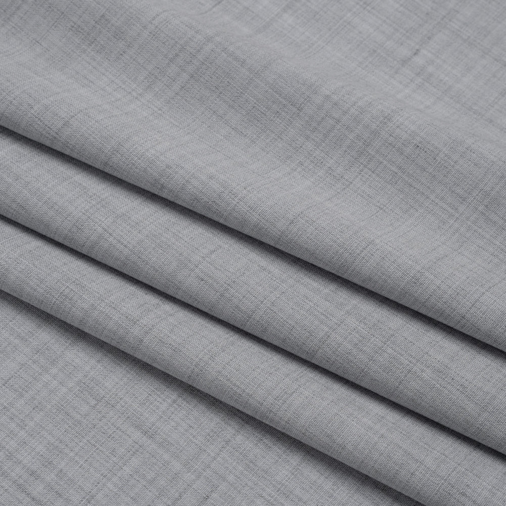 Wool Suiting - Heathered Silvery Gray - Deadstock
