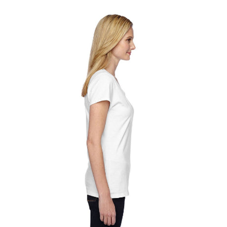 Camiseta de manga corta relajada con cuello en V de jersey para mujer BELLA + CANVAS®