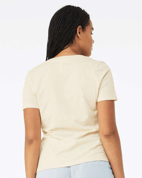 BELLA + CANVAS Women Relaxed Jersey V Neck Short Sleeve T-Shirt in Navy