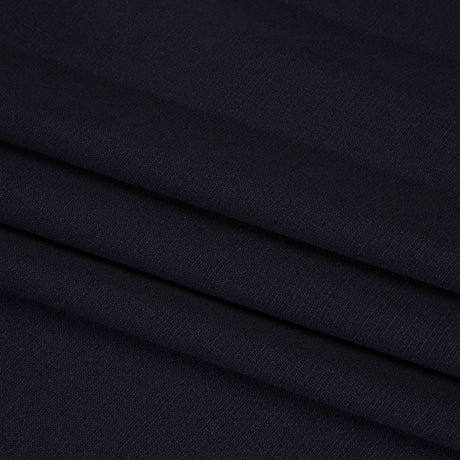 Stretch Creped Wool Suiting - Navy - Deadstock