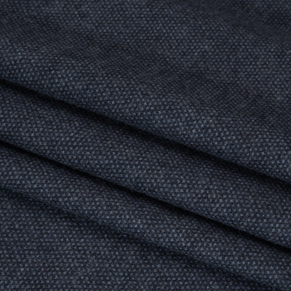 Wool Woven - Blue and Charcoal - Deadstock