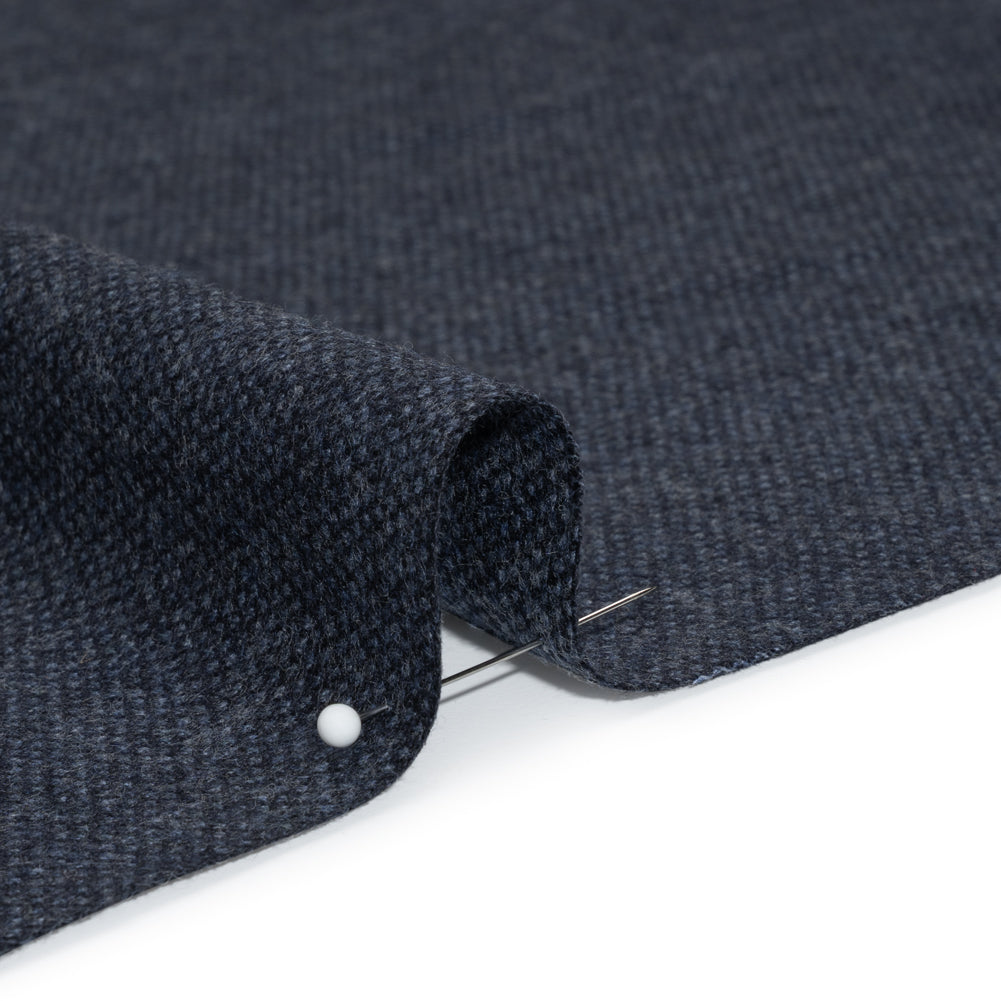 Wool Woven - Blue and Charcoal - Deadstock
