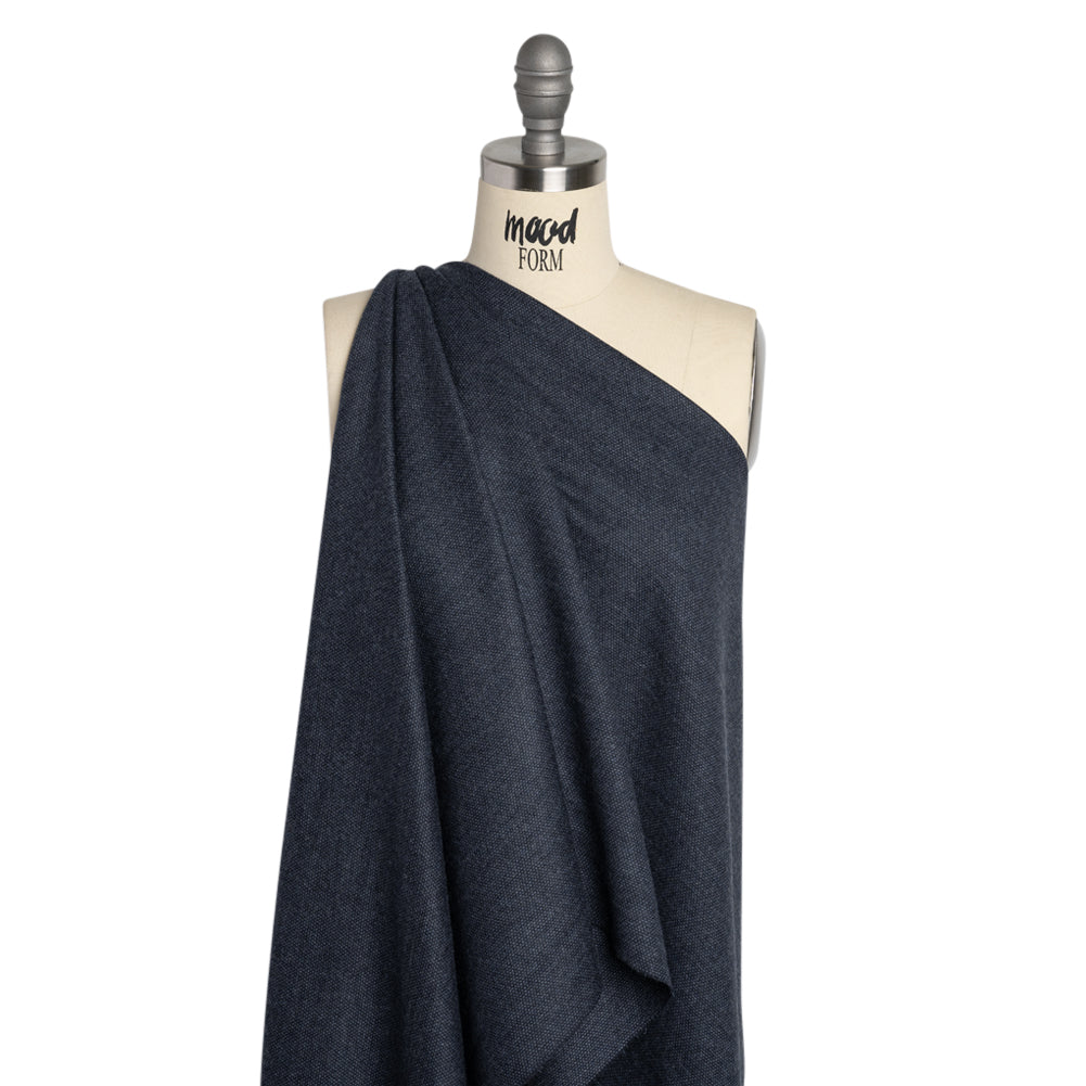 Wool Woven - Blue and Charcoal - Deadstock