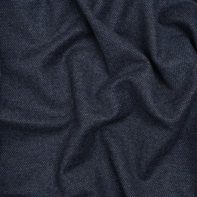 Wool Woven - Blue and Charcoal - Deadstock