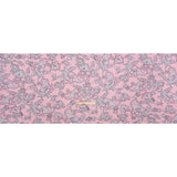Stretch Rayon Jersey - Pink and Gray Jacobean Floral - Deadstock