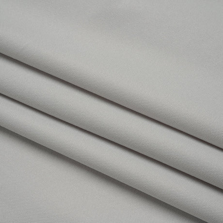 Stretch Textured Polyester Woven - Chalk Gray - Deadstock