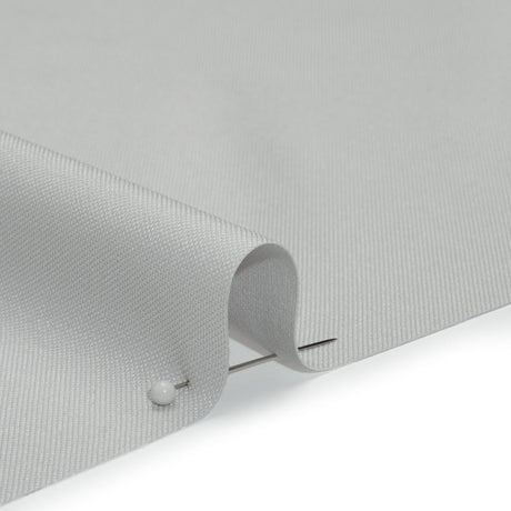 Stretch Textured Polyester Woven - Chalk Gray - Deadstock