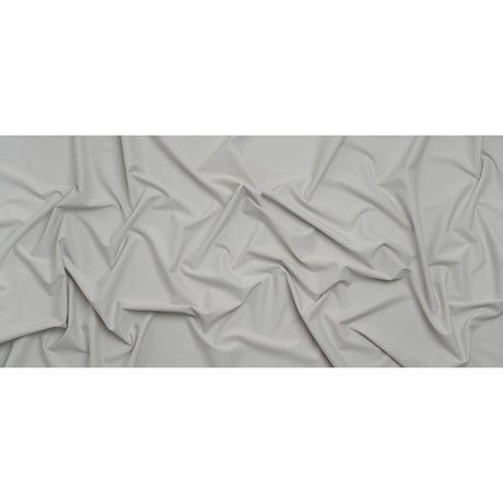 Stretch Textured Polyester Woven - Chalk Gray - Deadstock