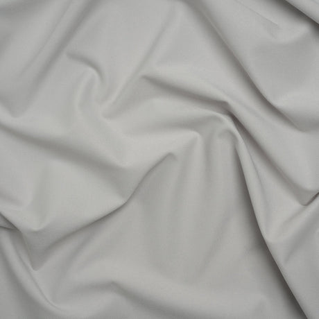Stretch Textured Polyester Woven - Chalk Gray - Deadstock