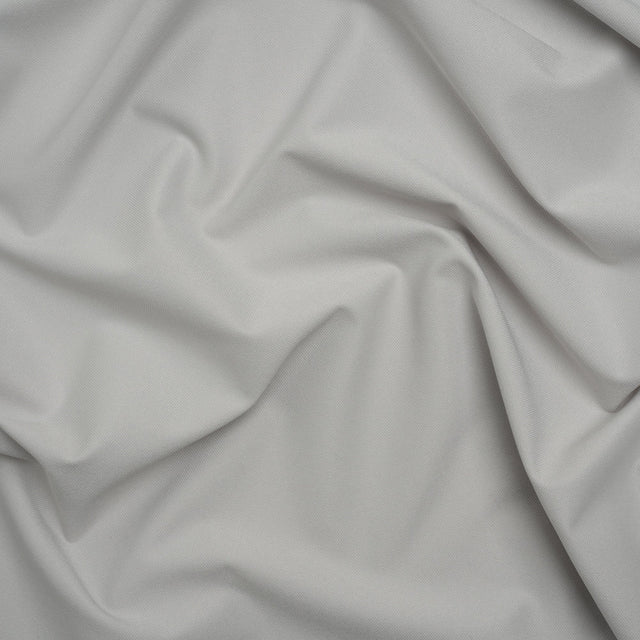 Stretch Textured Polyester Woven - Chalk Gray - Deadstock
