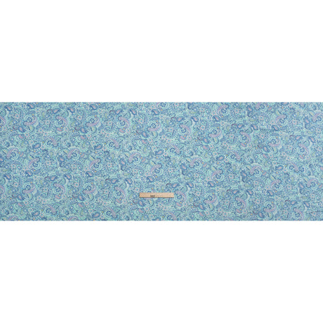 Stretch Rayon Jersey - Mint Green, Blue and Pink Paisley - Deadstock