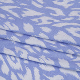 Stretch Rayon Jersey - Periwinkle and White Animal Spots - Deadstock
