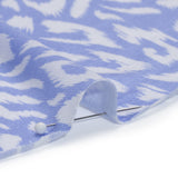 Stretch Rayon Jersey - Periwinkle and White Animal Spots - Deadstock