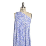 Stretch Rayon Jersey - Periwinkle and White Animal Spots - Deadstock