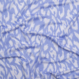 Stretch Rayon Jersey - Periwinkle and White Animal Spots - Deadstock