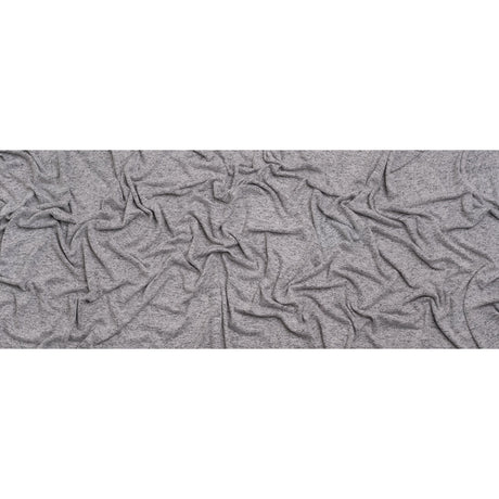 Stretch Rayon and Polyester Brushed Sweater Knit - Heathered Gray - Deadstock