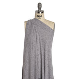 Stretch Rayon and Polyester Brushed Sweater Knit - Heathered Gray - Deadstock