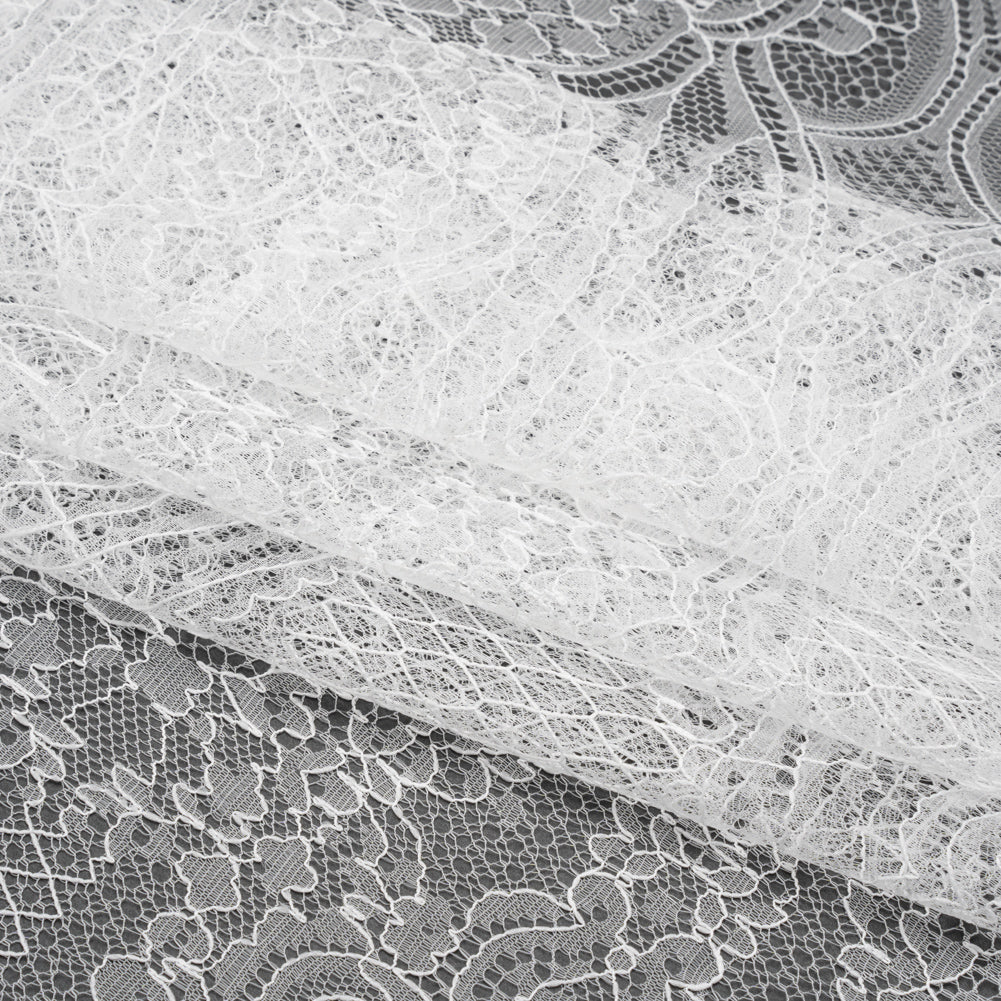Chantilly Lace - White Floral and Scrollwork