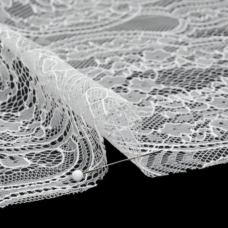Chantilly Lace - White Floral and Scrollwork
