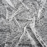 Re-Embroidered Chantilly Lace - White Ornate Floral