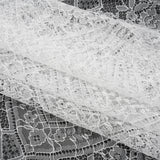 Re-Embroidered Chantilly Lace - White Floral Baskets