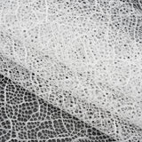 Re-Embroidered Lace - White Abstract Net