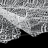 Re-Embroidered Lace - White Abstract Net