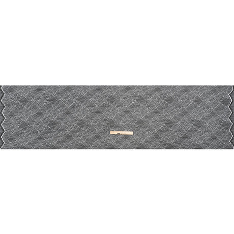 Re-Embroidered Lace - White Abstract Net