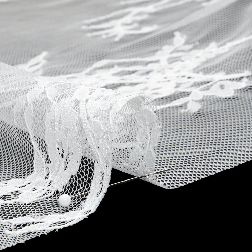 Chantilly Lace - White Floral and Swirl Borders
