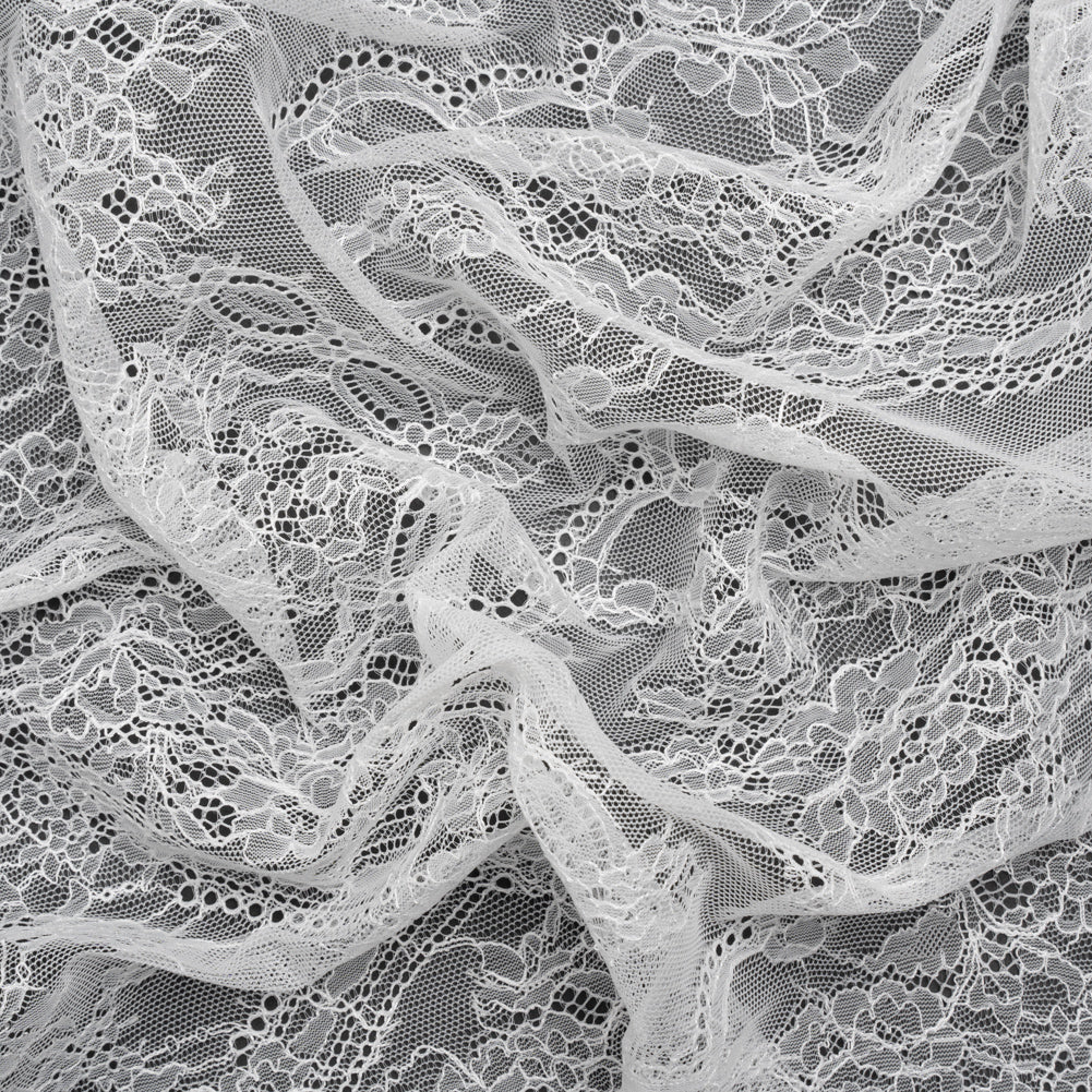 Chantilly Lace - White Floral and Scallops