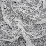 Chantilly Lace - White Floral and Scallops