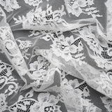 Re-Embroidered Lace - White Flowers and Leaves