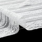 Delicate Lace - Lustrous White Floral and Abstract Stripes
