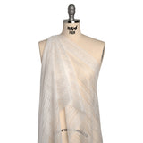 Delicate Lace - Lustrous White Floral and Abstract Stripes