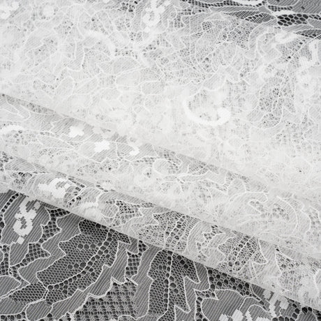 Chantilly Lace - White Overgrown Florals