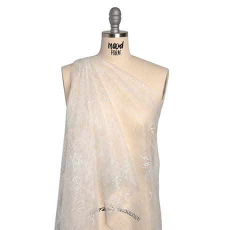Chantilly Lace - White Overgrown Florals