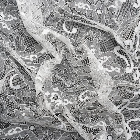 Chantilly Lace - White Overgrown Florals