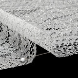 Metallic Lace - Silver and White Waves and Leaves