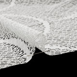 Lace with Finished Edges - White Abstract Scallops