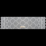 Lace with Finished Edges - White Abstract Scallops