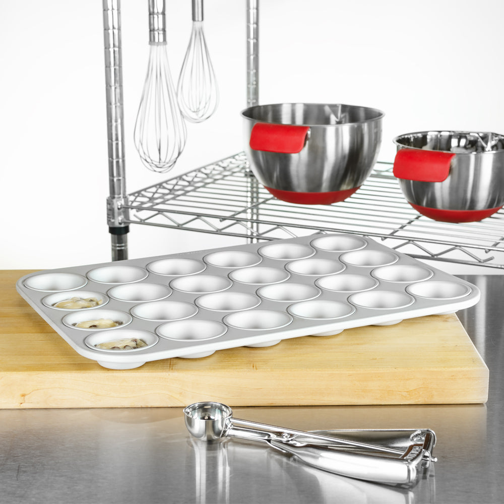 Fat Daddio's Anodized Aluminum 24-Cup Mini Muffin/Teacake Pan