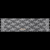 Chantilly Lace with Beads, Sequins and Finished Edges - Off White and Silver Floral