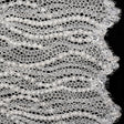 Bridal Lace with Beads, Sequins, and Finished Edges - Off White Wavy Lines