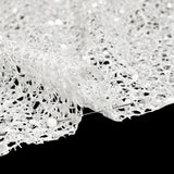Bridal Lace with Beads and Sequins - White All-Over Abstract