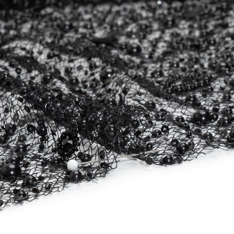 Beaded Novelty Lace - Black Little Charms