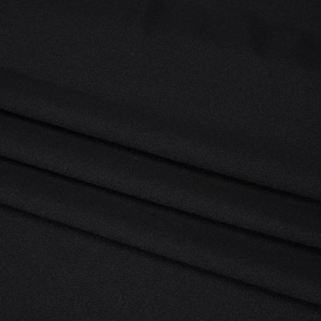 Stretch Recycled Polyester Jersey, Wicking with Odorless Finish - Black