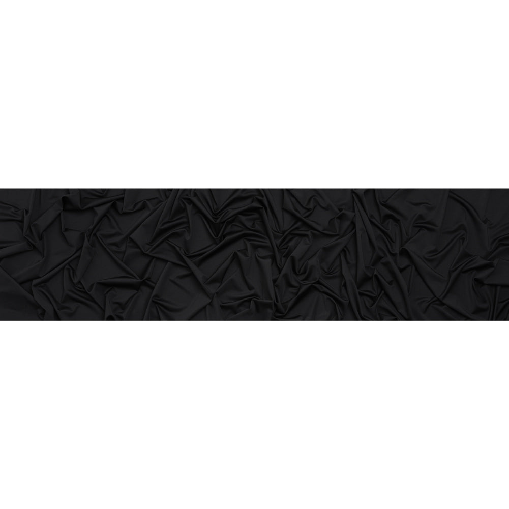 Stretch Recycled Polyester Jersey, Wicking with Odorless Finish - Black